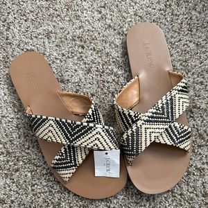 J.Crew Woven Aztec Crisscross Sandals Size 7 NWT
